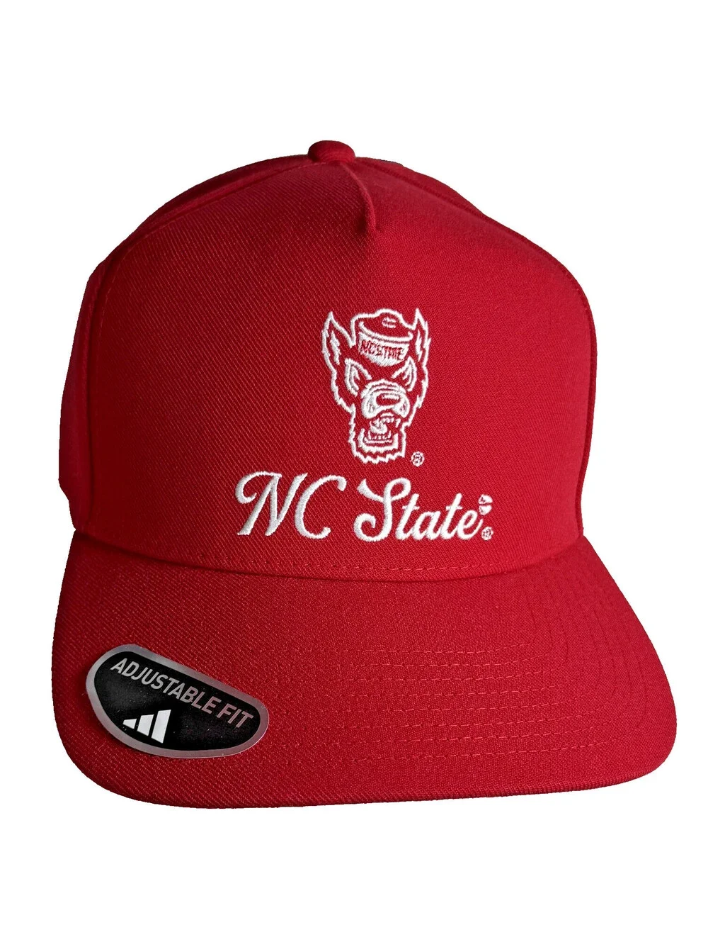 Adidas NC State Wolfpack Red A Frame Snapback Hat NEW
